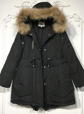 潮系列 8279S169 时尚真毛领羽绒服品牌女装折扣颦