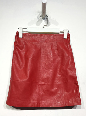 需M系列 D90476 时尚皮短裙品牌女装折扣备