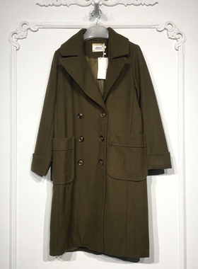 潮系列 8282S070 时尚毛呢外套品牌女装折扣颦