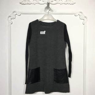 N系列 8090S064 时尚毛呢连衣裙品牌女装折扣颦