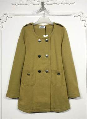 潮系列 8085S127 时尚毛呢外套品牌女装折扣颦
