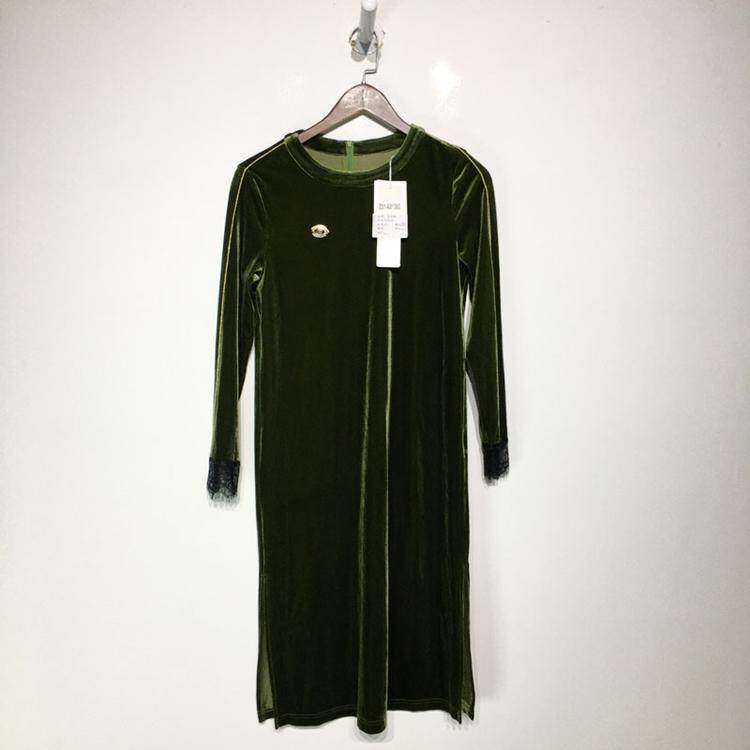 潮系列 Z01-A01363 时尚连衣裙品牌女装折扣颦