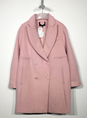 N系列 D81382 时尚长款毛呢外套品牌女装折扣颦