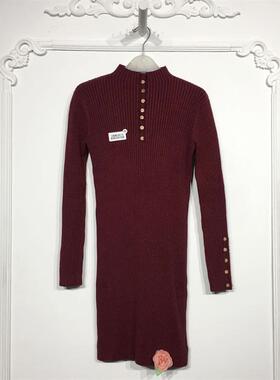 珂P系列 8083S108 时尚针织连衣裙品牌女装折扣颦