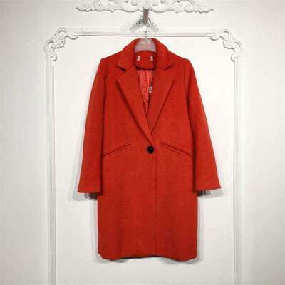 名G系列 8024S218 时尚长款毛呢外套品牌女装折扣颦