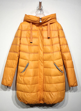 乔系列 D96737 时尚长款棉服品牌女装折扣颦