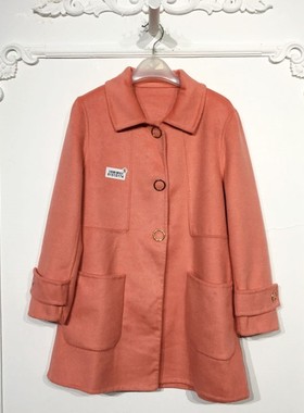容系列 8151S174 时尚双面呢毛呢外套品牌女装折扣颦