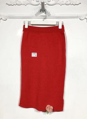 乔系列 D89601 时尚针织半身裙品牌女装折扣颦