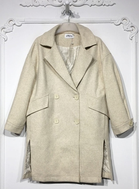 潮系列 8279S155 时尚毛呢外套品牌女装折扣颦