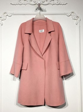 N系列 8248S114 时尚羊毛双面呢毛呢外套品牌女装折扣颦