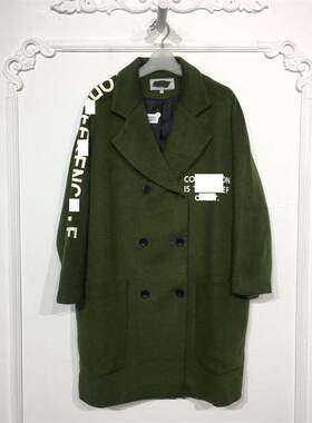 秋旗下F系列 8126S215 时尚毛呢外套品牌女装折扣颦