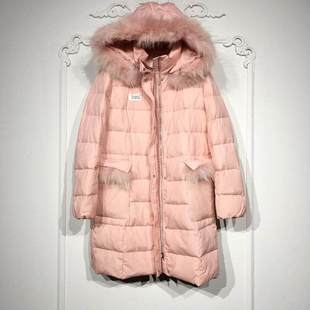 洛K系列 8274S129 时尚真毛领羽绒服品牌女装折扣颦