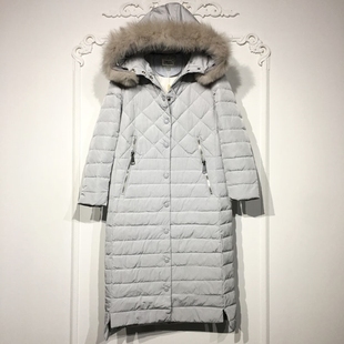 真毛领羽绒服品牌女装 时尚 折扣颦 8279S049 潮系列