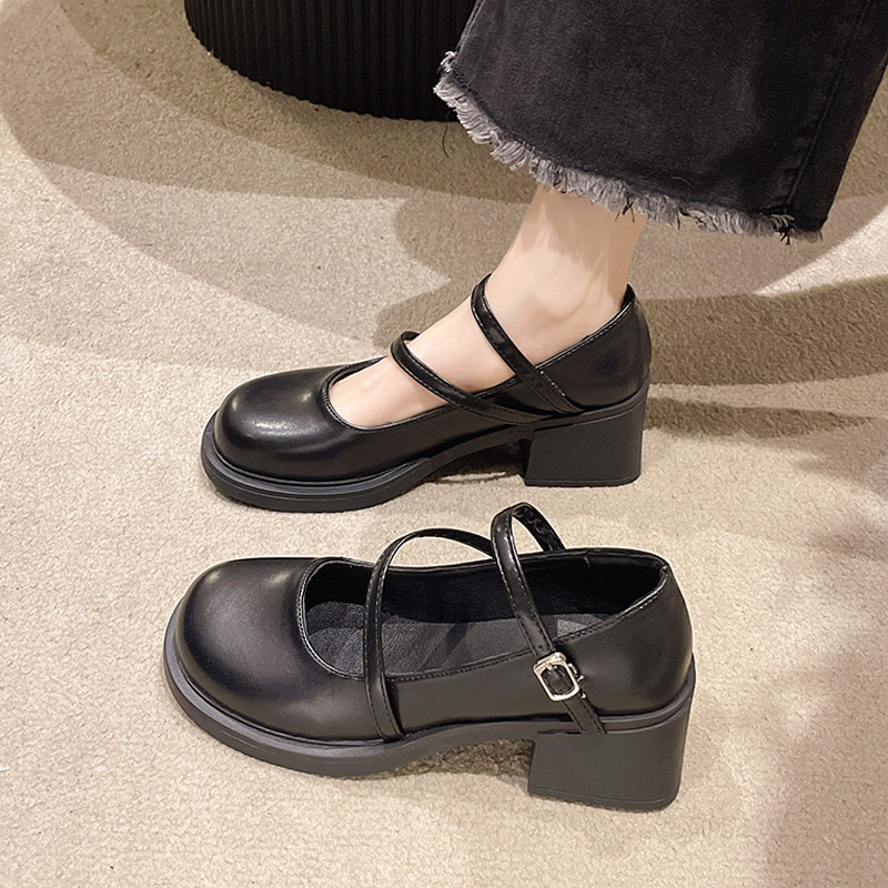 玛丽珍鞋女2026新款春季高跟女鞋子法式百搭单鞋网红英伦风小皮鞋,女鞋,玛丽珍鞋,淘宝优惠券,粉丝福利购,淘宝优惠卷