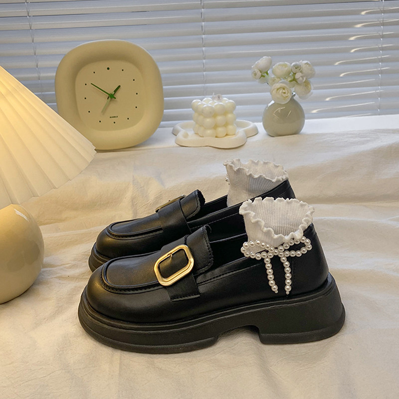 厚底乐福鞋女2026新款春季学院英伦风小皮鞋一脚蹬单鞋玛丽珍女鞋,女鞋,玛丽珍鞋,淘宝优惠券,粉丝福利购,淘宝优惠卷