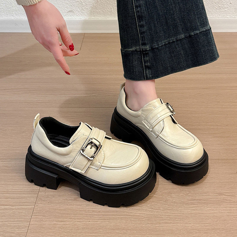粗跟玛丽珍皮鞋女2026早春季新款一脚蹬乐福鞋巨好看学院风单鞋子,女鞋,深口单鞋,淘宝优惠券,粉丝福利购,淘宝优惠卷