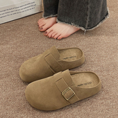 一脚蹬孕妇博肯单鞋 复古厚底勃肯鞋 外穿包头半拖鞋 新款 女2026春季