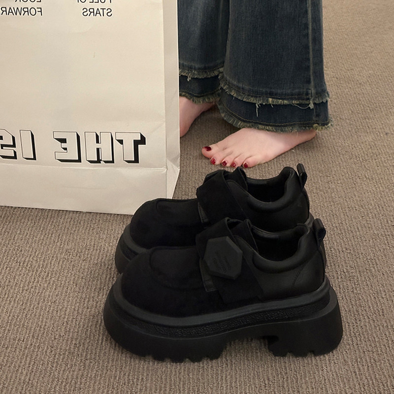 增高7cm魔术贴乐福鞋女2026新款早春季百搭单鞋小个子厚底勃肯鞋,女鞋,深口单鞋,淘宝优惠券,粉丝福利购,淘宝优惠卷