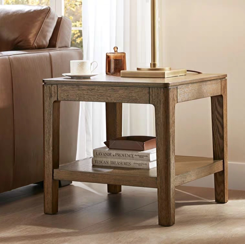HH家具 harbor新款Camer休闲桌橡木沙发角几边几 HH美式边桌