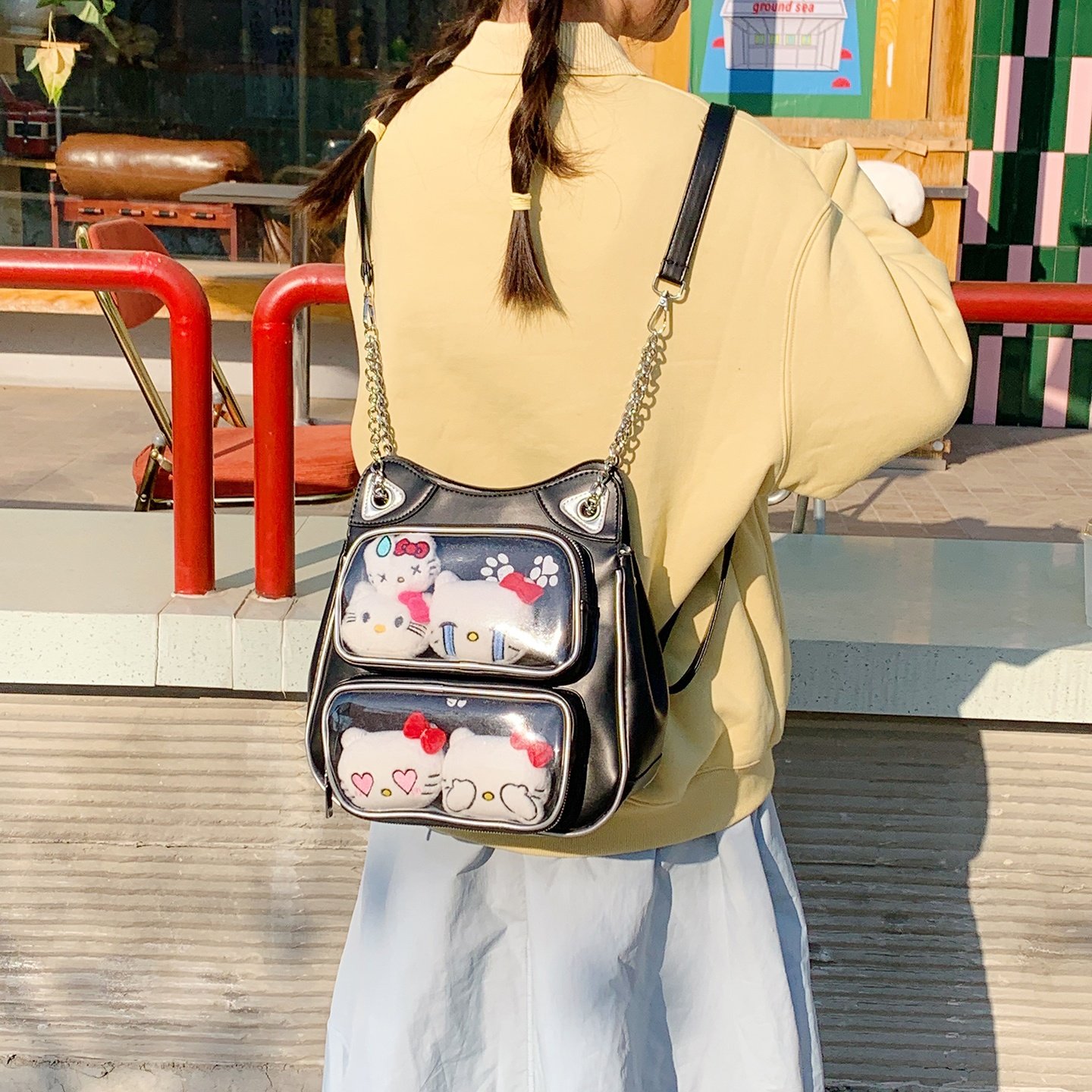 小众设计感痛包学院风小食量透明包吧唧包10厘米娃包二次元pu包女,箱包皮具/热销女包/男包,痛包,淘宝优惠券,粉丝福利购,淘宝优惠卷