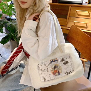 2025新款书包痛包斜挎大容量单肩包二次元日常学生小个子托特包女