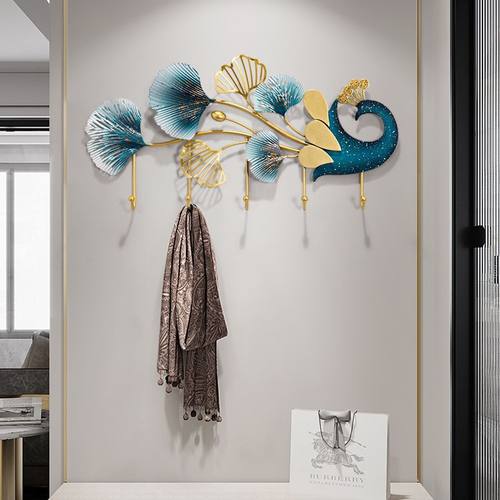 新中式创意金属衣帽钩客厅装饰门