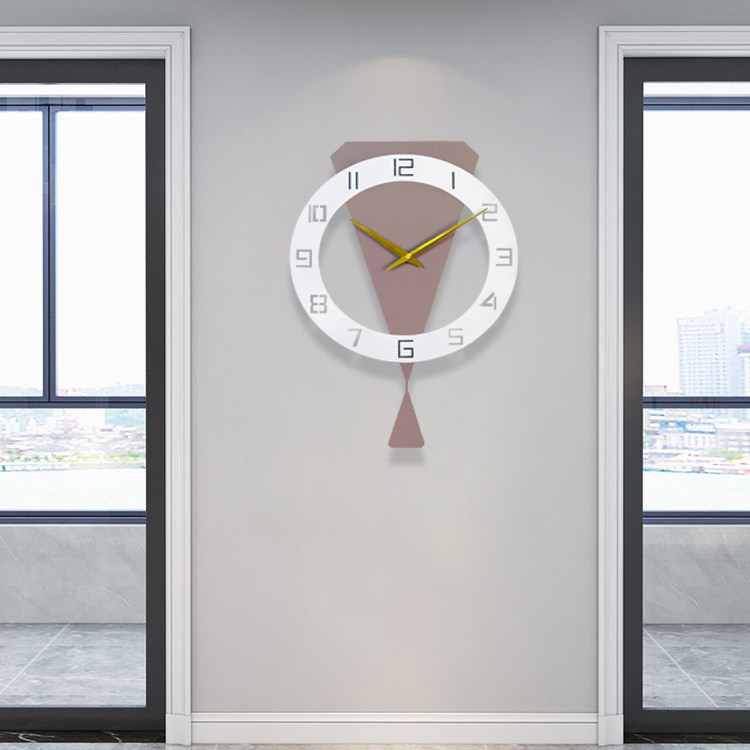 现代简约几何石英静音挂钟百搭