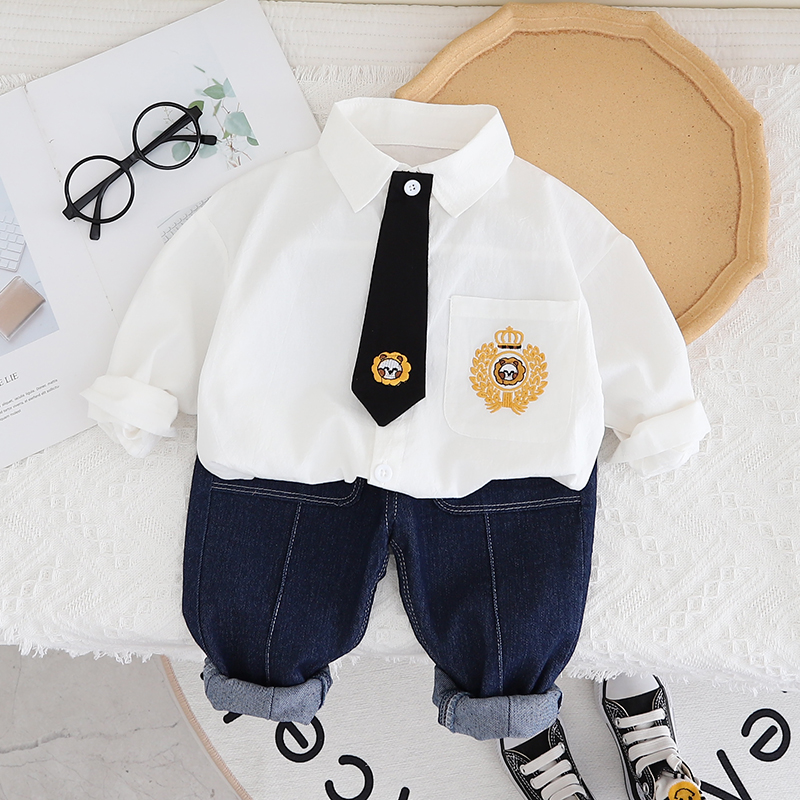 炸街儿童套装新款酷帅秋装