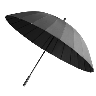 24骨雨伞长柄男士自动大号双人抗风暴雨专用伞加大直柄黑色长杆伞