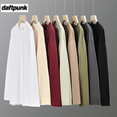 春2026新款 280G索罗娜重磅长袖 t恤男女打底衫 叠穿内搭小领口上衣