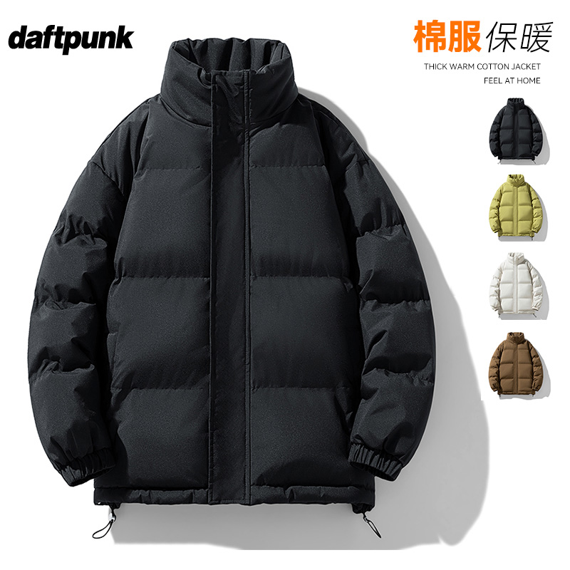 美式立领棉服男冬季2024新款