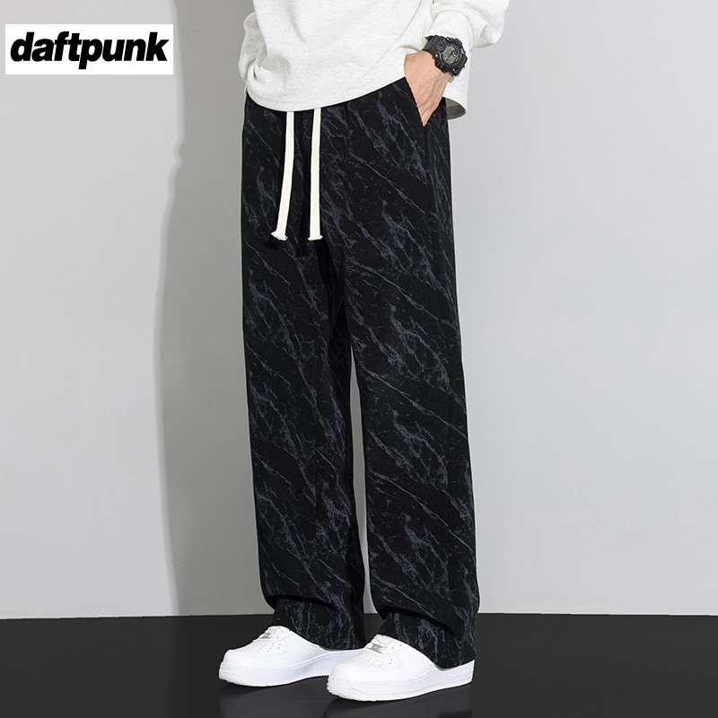 嘻哈扎染灯芯绒卫裤休闲脏脏裤