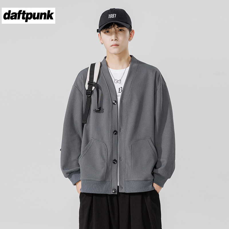 开衫卫衣男秋季新款日系潮流慵懒