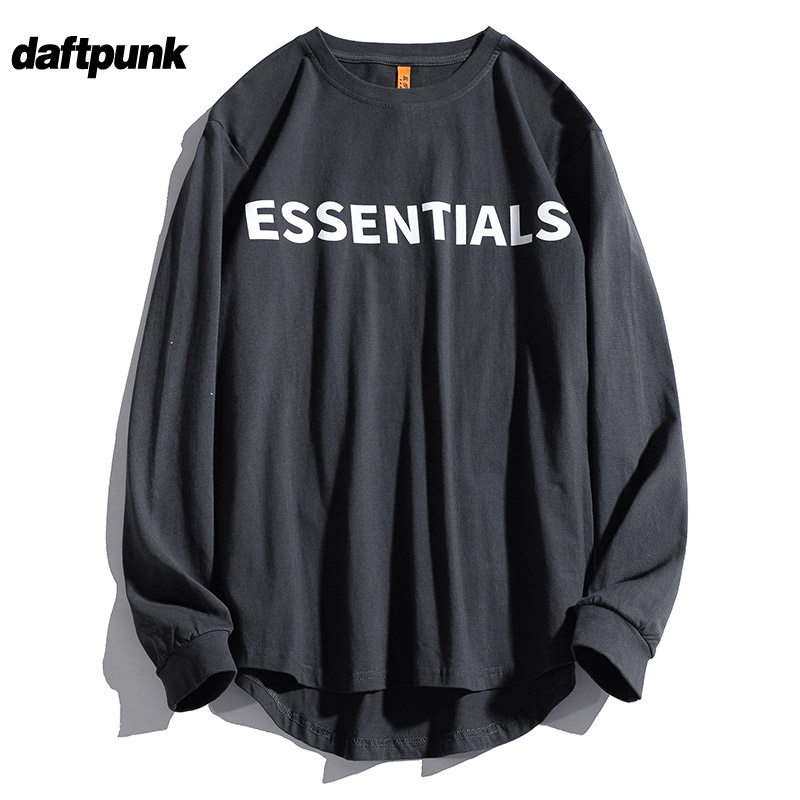 长袖t恤男士essentials印花上衣t桖纯棉男女款秋衣体恤打底衫秋季