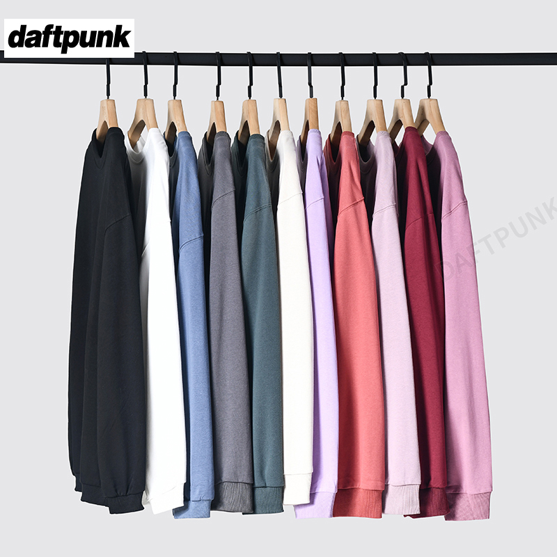 美式320G重磅长袖t恤男女基础款