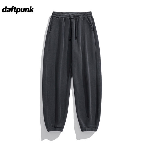 美式复古卫裤秋冬奥粒双面绒束脚