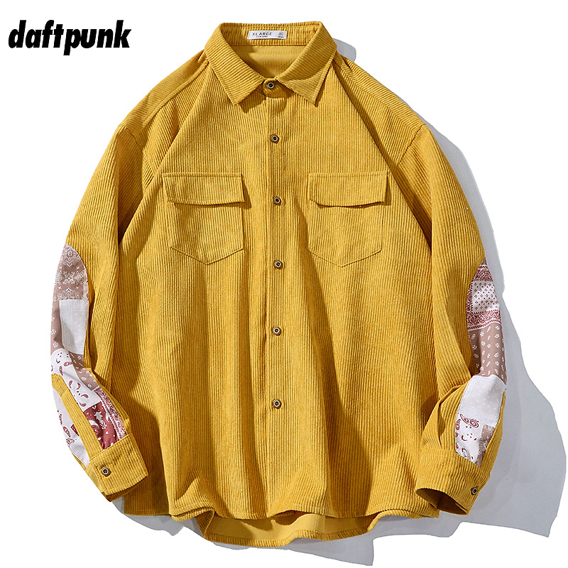 春秋新款设计感活性印染长袖衬衫