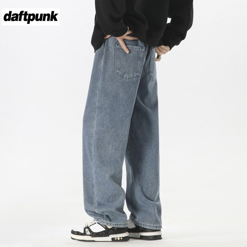 高街松弛感夏季牛仔裤男2025新款青少年裤子宽松阔腿直筒休闲长裤,男装,牛仔裤,淘宝优惠券,粉丝福利购,淘宝优惠卷