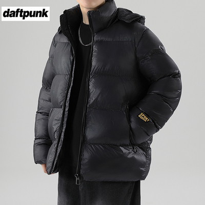 亮面黑金棉服男加厚保暖短款棉衣