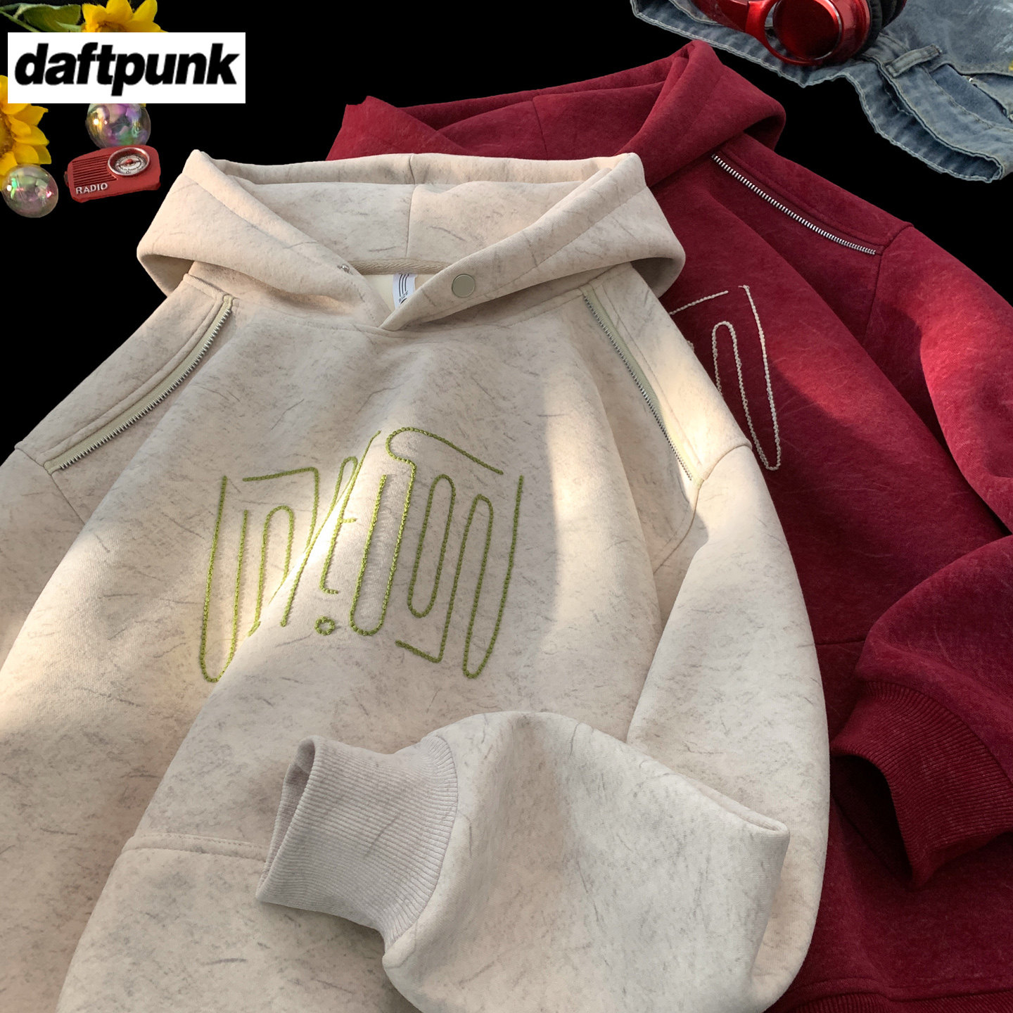 重磅连帽卫衣男女宽松慵懒风