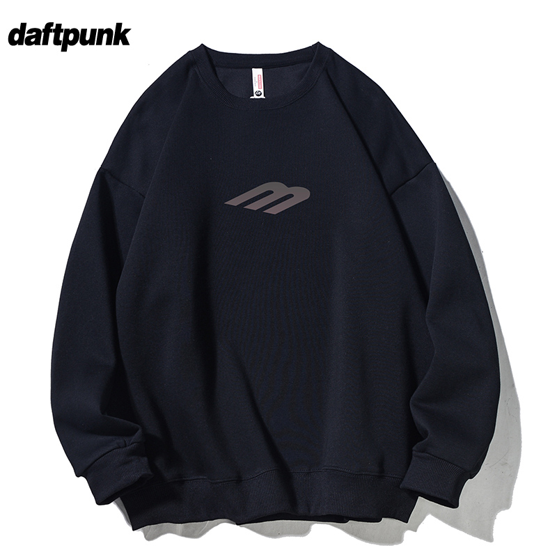 潮牌炫彩3M反光字母卫衣