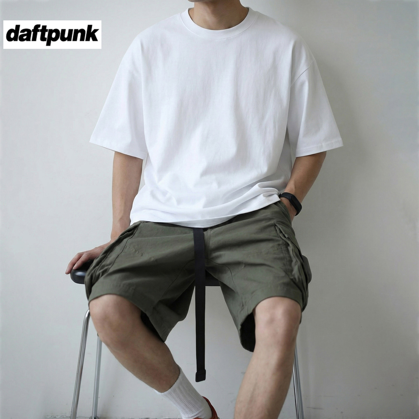 重磅纯棉白色短袖t恤男2026新款纯色内搭圆领打底衫百搭基础款T