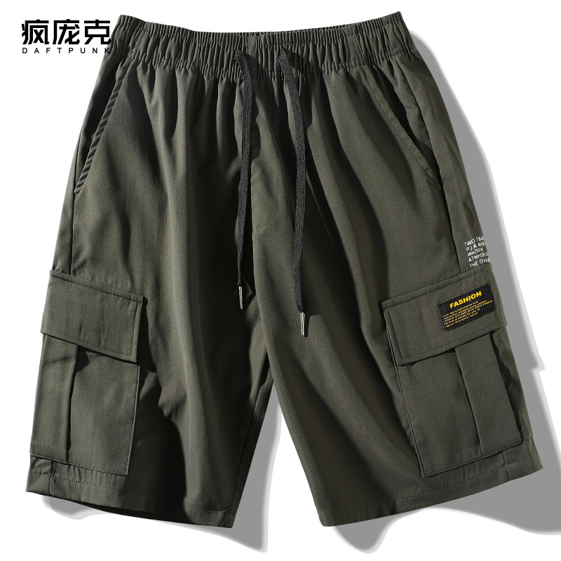 夏季工装韩版潮流直筒青少年纯色