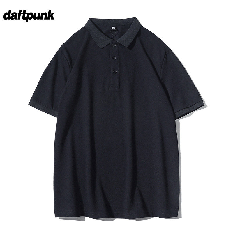 夏季短袖t恤男polo衫ins潮牌宽松五分袖港风翻领贴布上衣服情侣潮,男装,Polo衫,淘宝优惠券,粉丝福利购,淘宝优惠卷