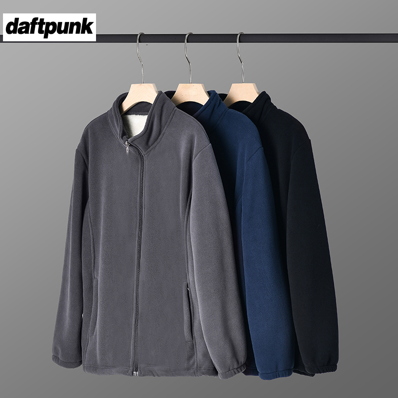 摇粒绒外套男秋冬美式羊羔绒夹克