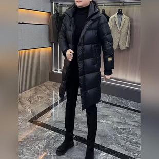 【现货】9999冬季新款欧货高级感连帽长款羽绒服外套潮流时尚百搭