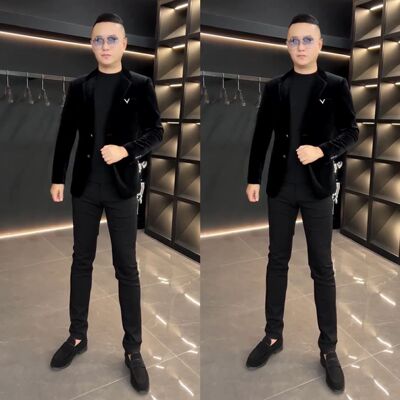 男翻领外套上衣夹克百搭休闲西服