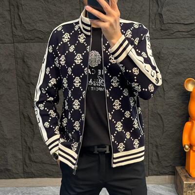 2024秋季弹力毛衣外套立领修身