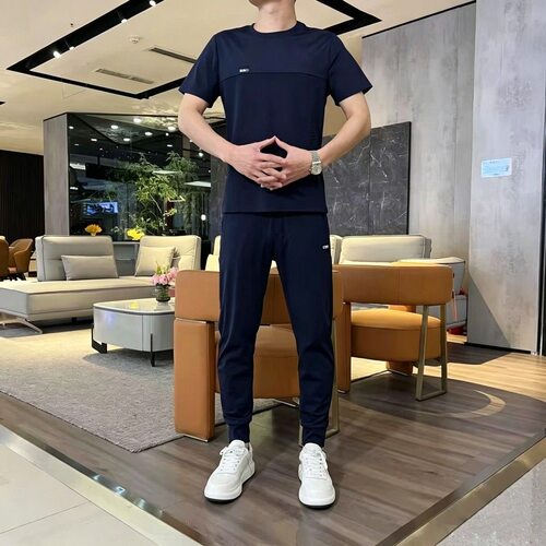 男士夏季短袖运动休闲套装两件套