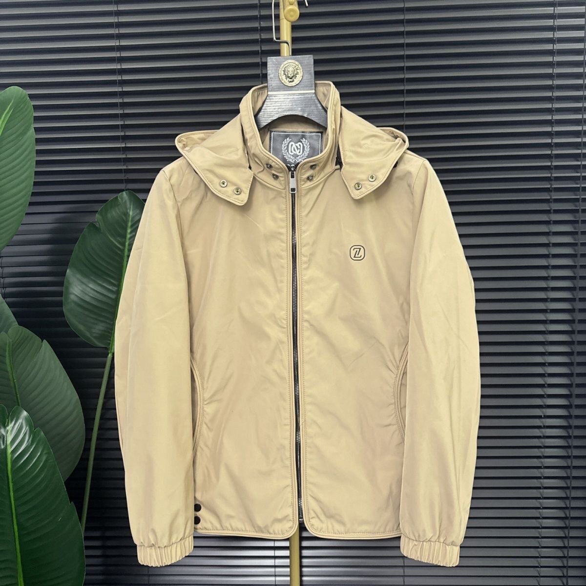 【现货】H7001新款男士连帽立领夹克活帽春秋防风商务休闲外套